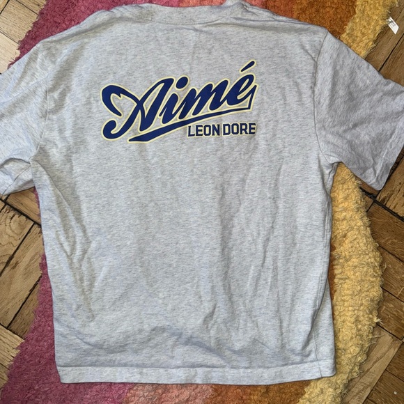 Aimé Leon Dore Cycling Logo Tee 'Silver Mix' S - Picture 5 of 5